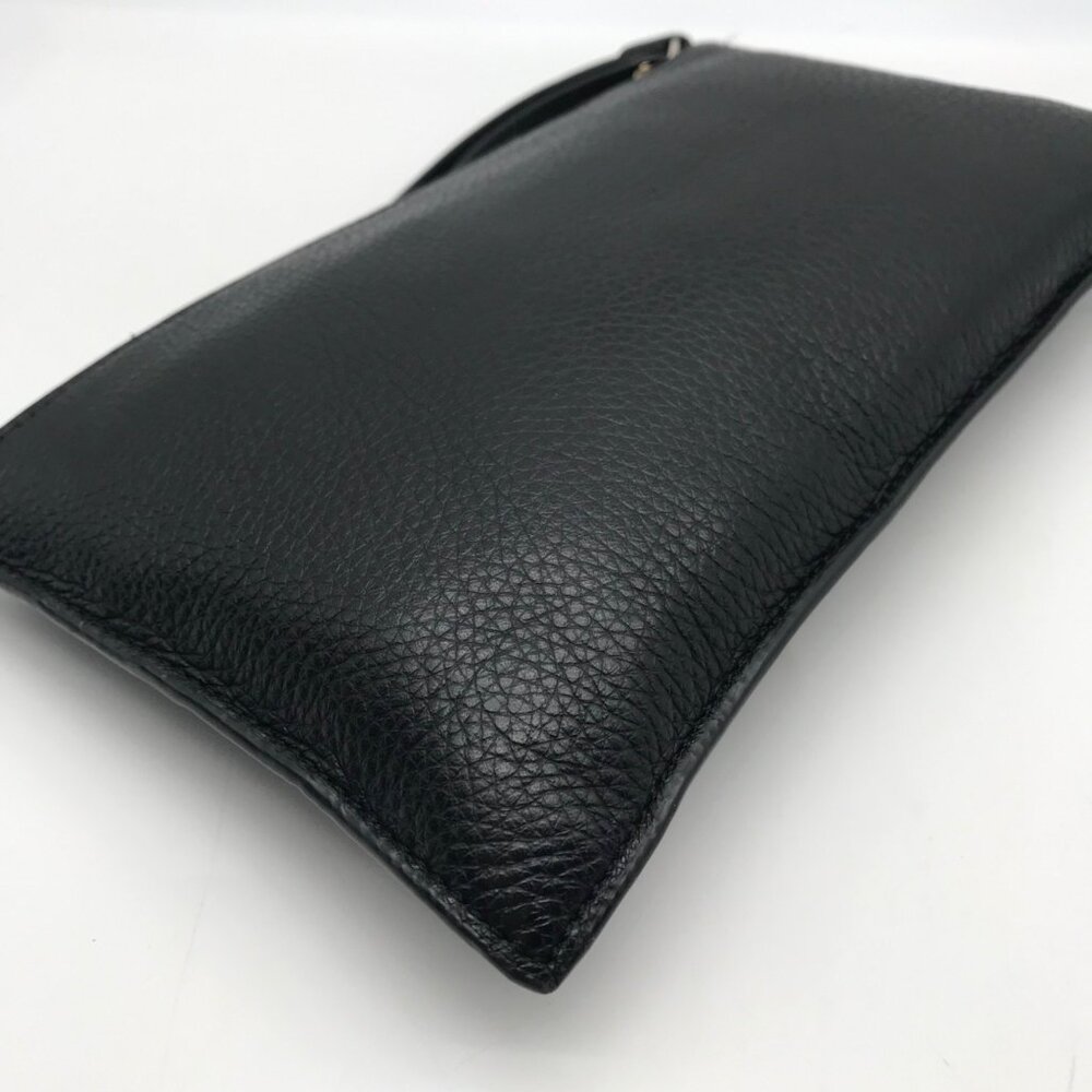 Michael Kors Black Pebbled Leather Fulton Large Writslet Clutch - Picture 8 of 11